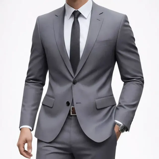 Terno Italiano Slim, Promoção Imperdível Todas As Cores Cinza-escuro 50 / Calça 44
