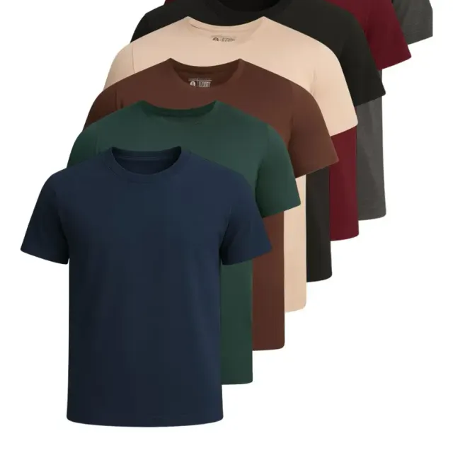 Kit 7 Camisetas Basica Masculina Algodão Fio 30.1 Premium Sortidas G